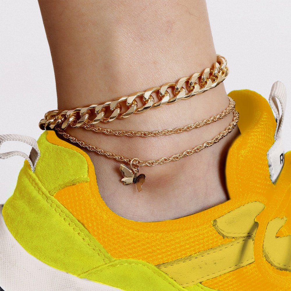Mariposa Butterfly Charm Anklet