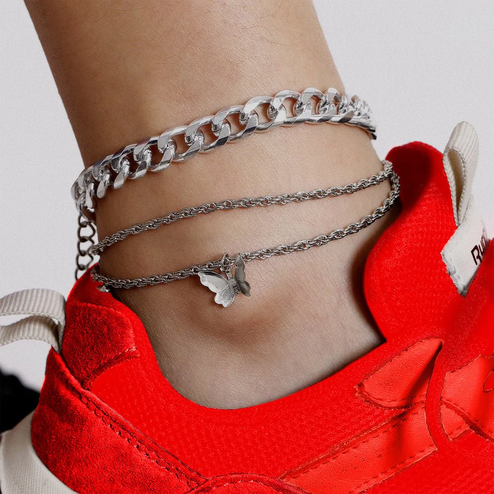 Mariposa Butterfly Charm Anklet - Image 4