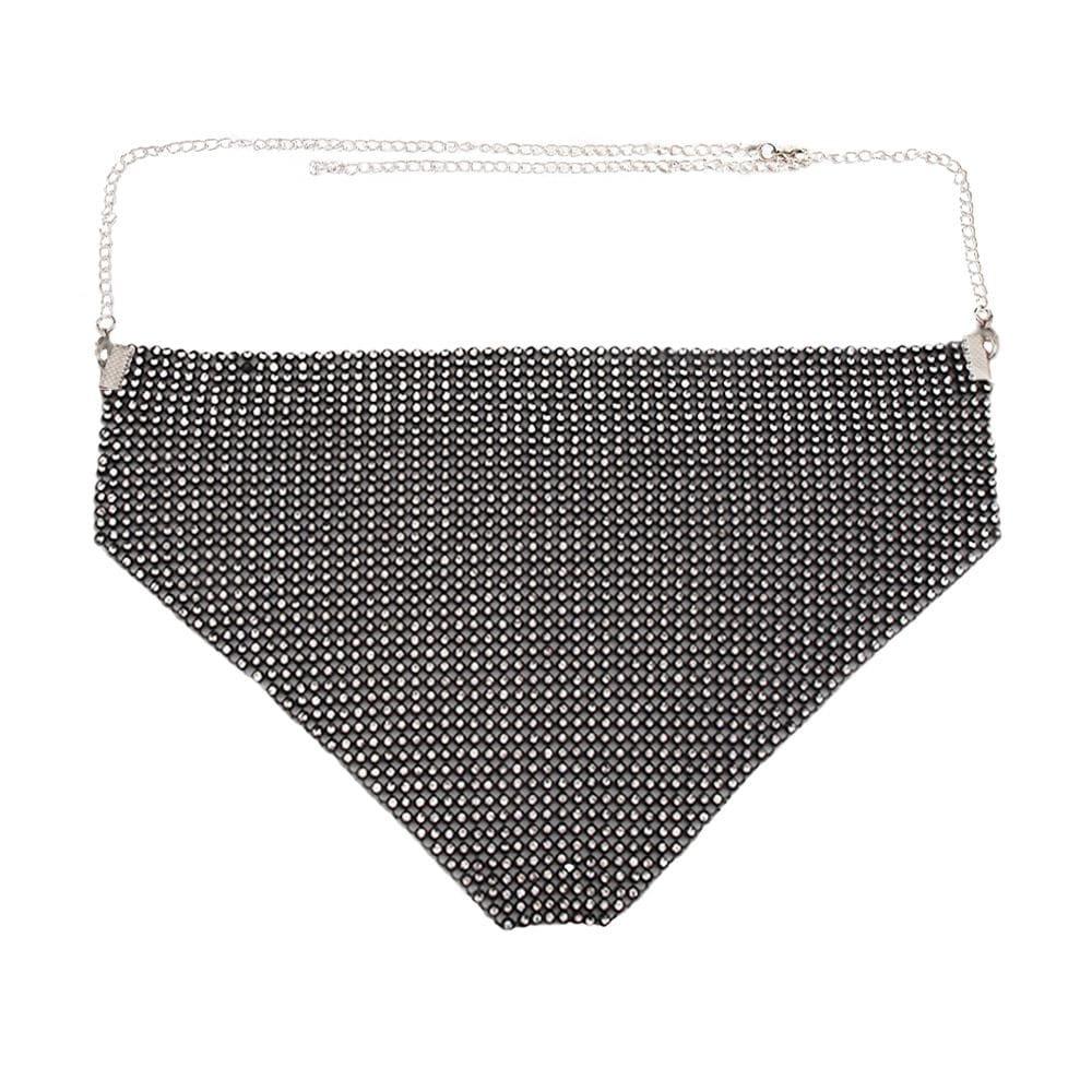 POP Rhinestone Mesh Necklace - Image 3