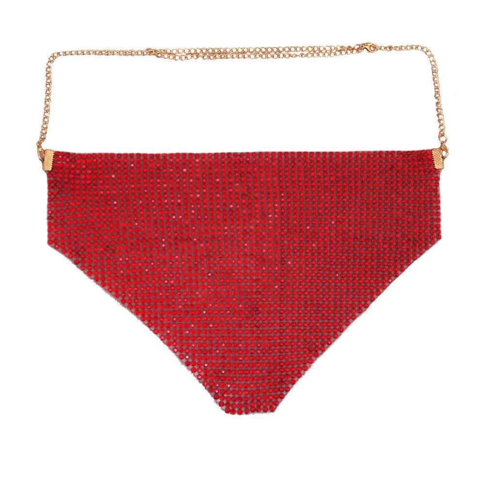 POP Rhinestone Mesh Necklace - Image 4